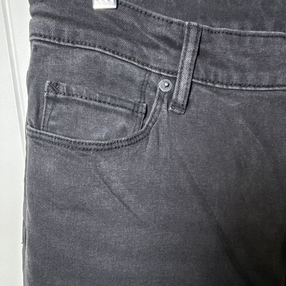 Hudson Women’s Black Dark Wash Denim Straight Jeans Stretch Pockets Size 14 - Picture 3 of 15